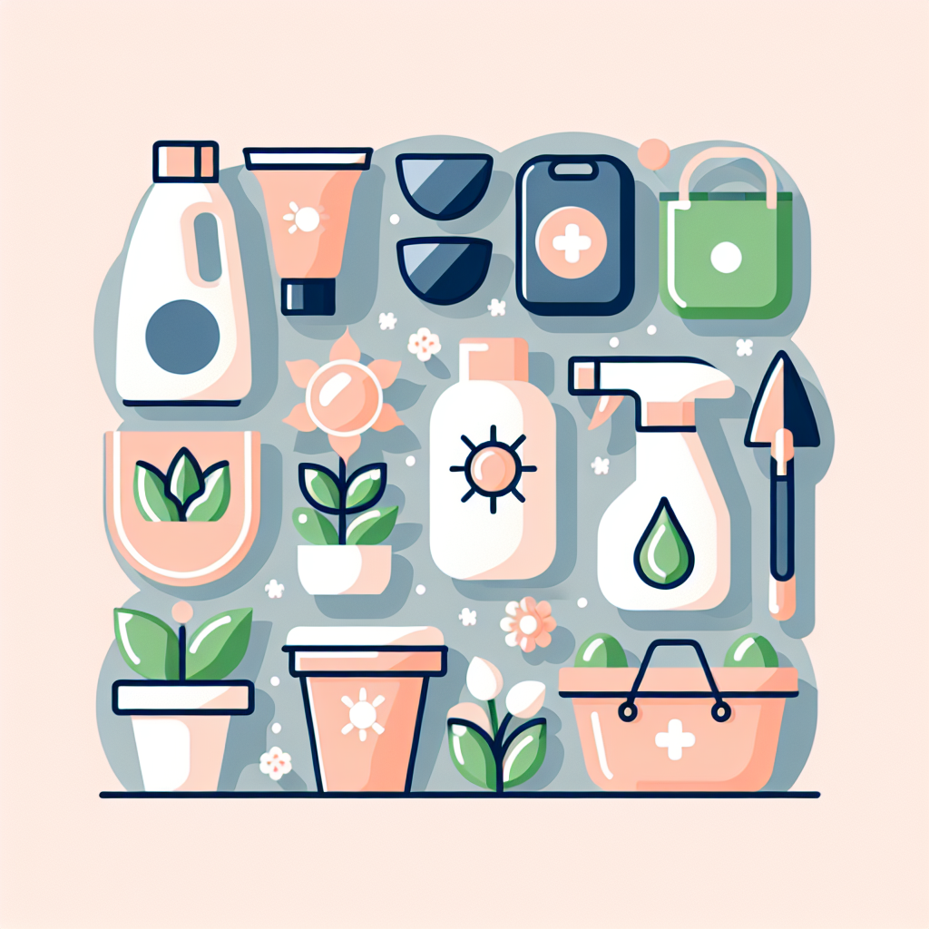 가드닝용 자외선 차단 아이템들