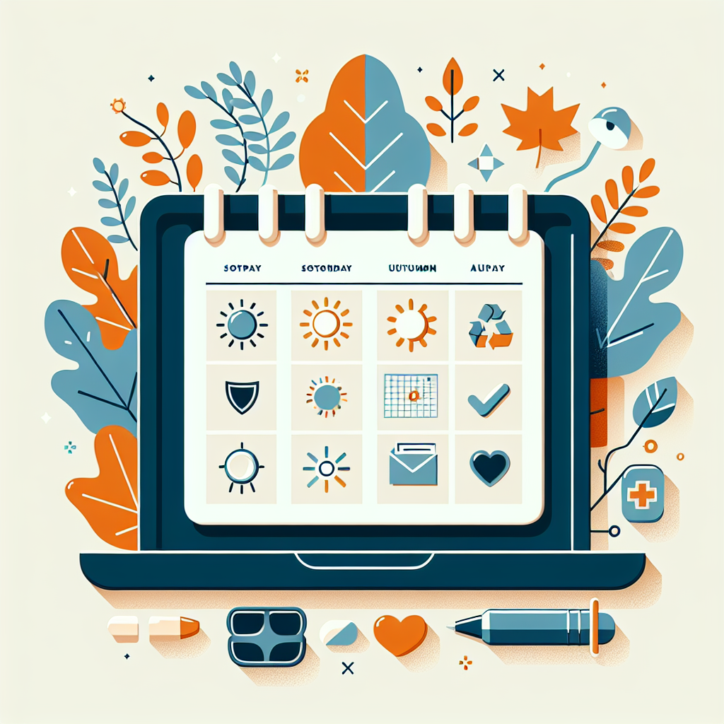 가을 시기별 자외선 관리 달력