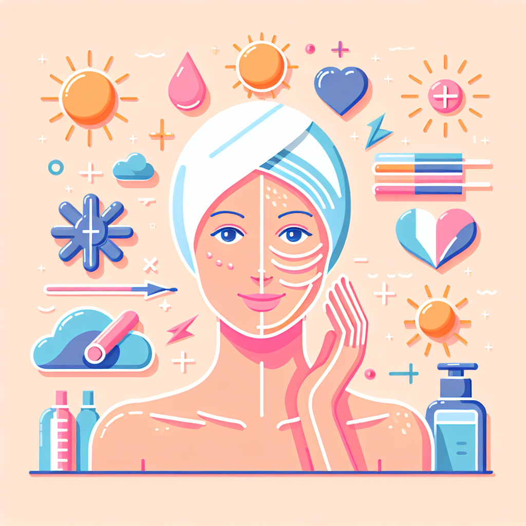 UVA와 UVB가 피부에 미치는 광노화 영향을 설명하는 다이어그램