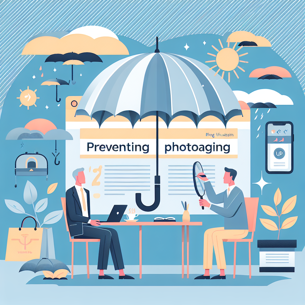 웨더웍스 자동 우양산으로 광노화 예방하는 모습