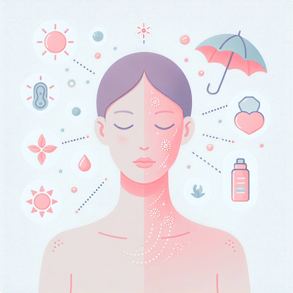 자외선이 피부에 미치는 영향을 보여주는 이미지