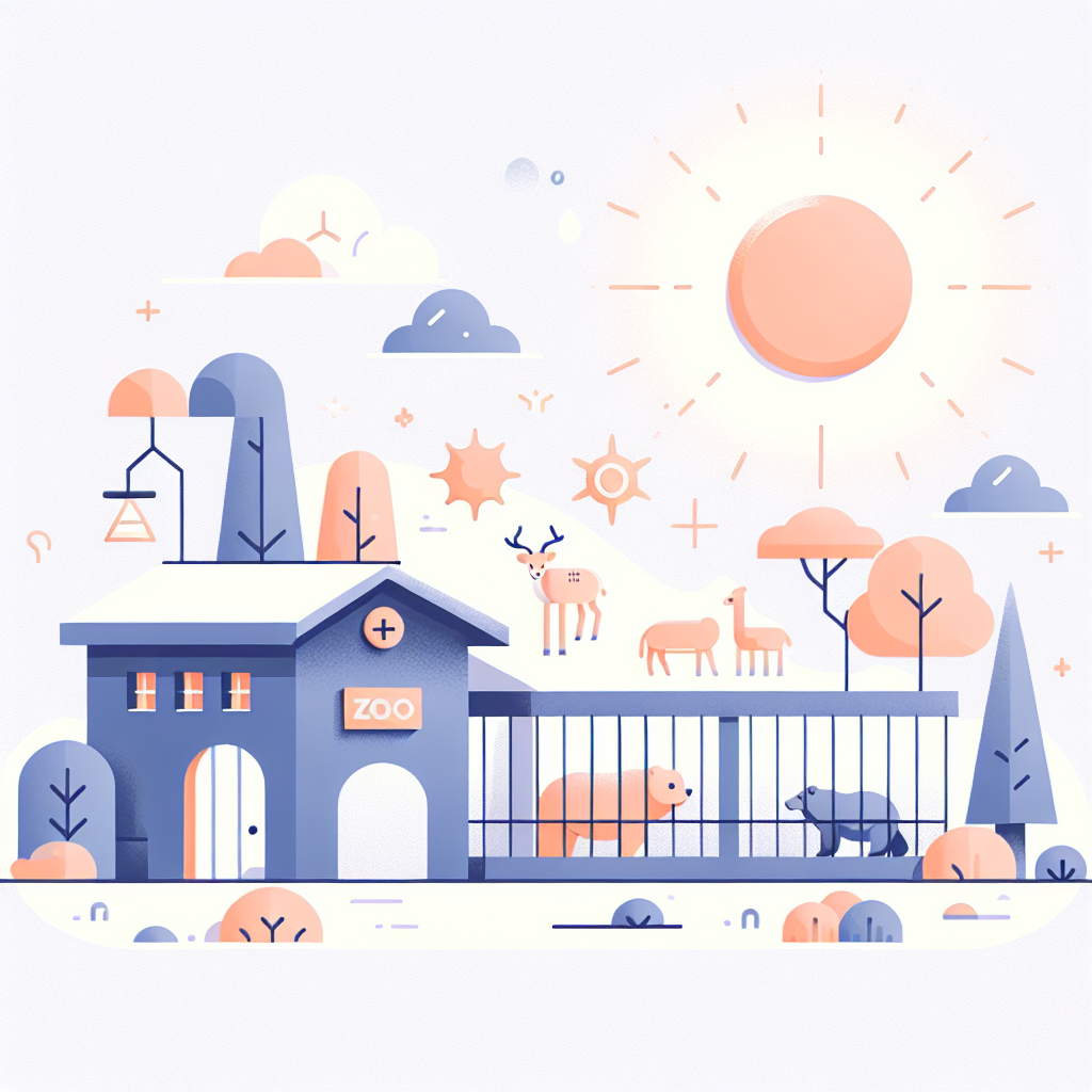 동물원의 강한 자외선 환경을 보여주는 이미지