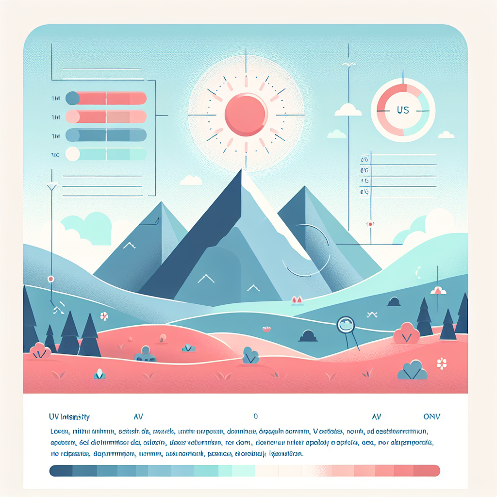 등산 고도별 자외선 강도 변화를 보여주는 산 풍경