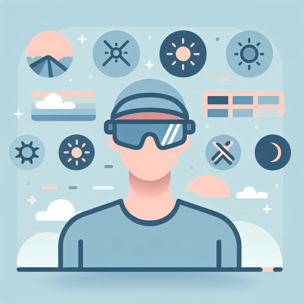 고도별 자외선 차단 장비 착용 모습