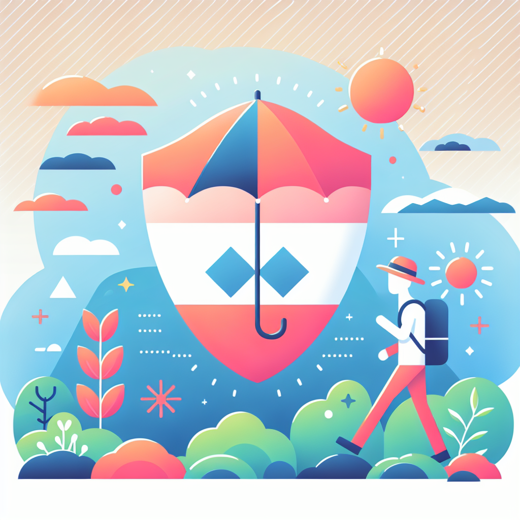 등산 자외선 차단의 중요성을 보여주는 이미지