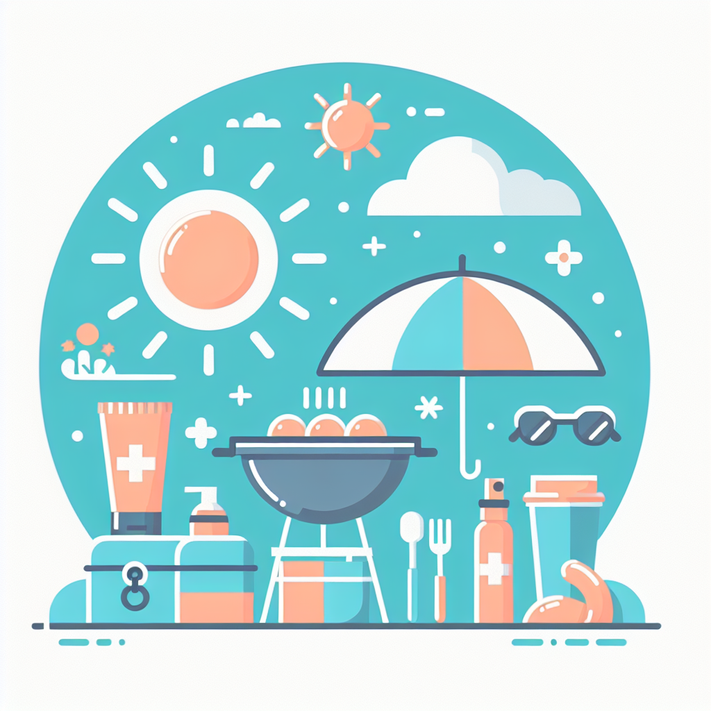 바베큐에서 자외선 차단의 중요성을 보여주는 이미지