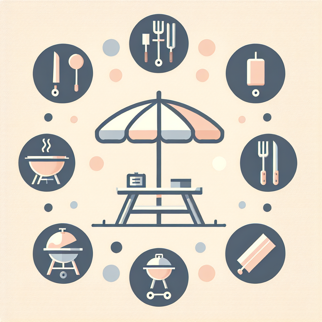 바베큐용 양산 선택 기준을 보여주는 비교 이미지