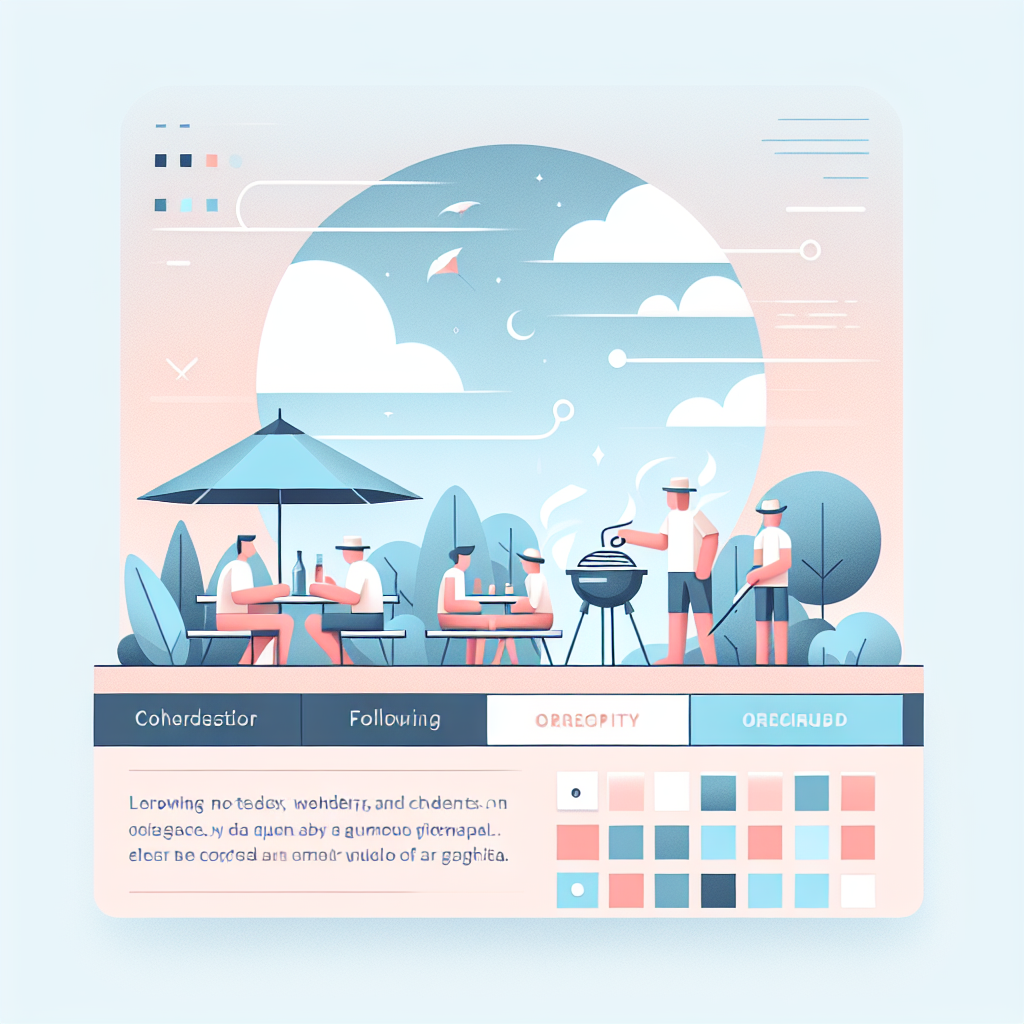 바베큐에서 양산을 사용하는 실제 모습