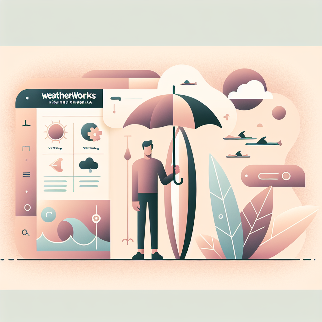 웨더웍스 서핑용 양산 사용 모습