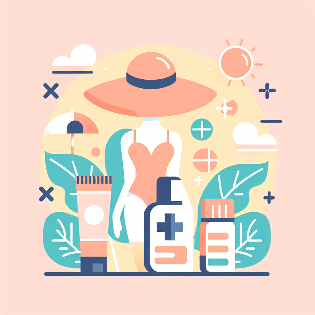 여름 자외선 차단의 중요성을 보여주는 이미지