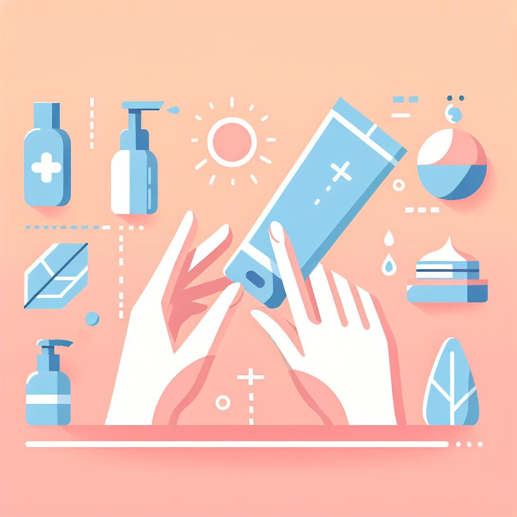 선크림 바르는 올바른 방법을 보여주는 단계별 이미지