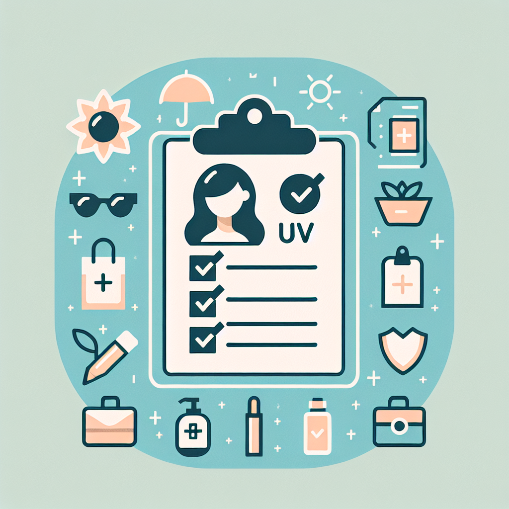 자외선 차단 체크리스트 실천 모습