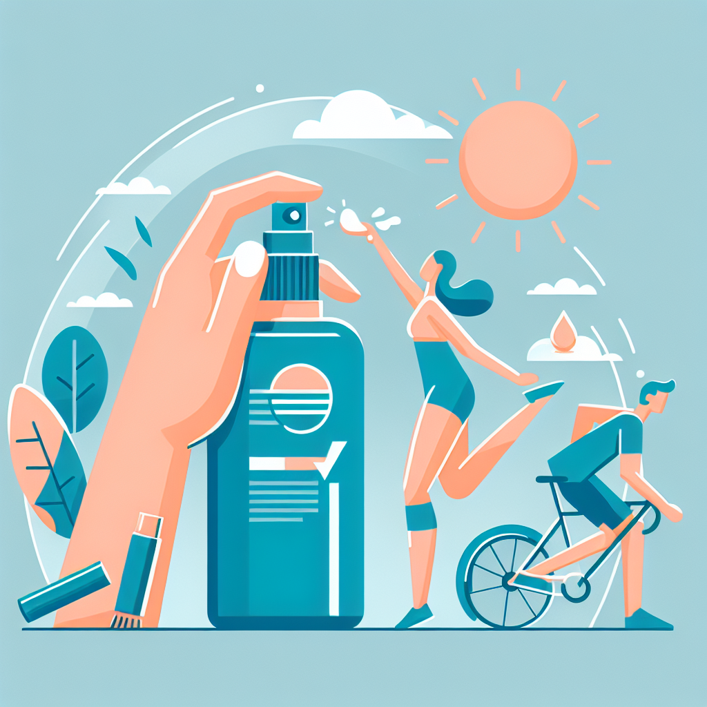 운동 중 선크림 재발라기 과정