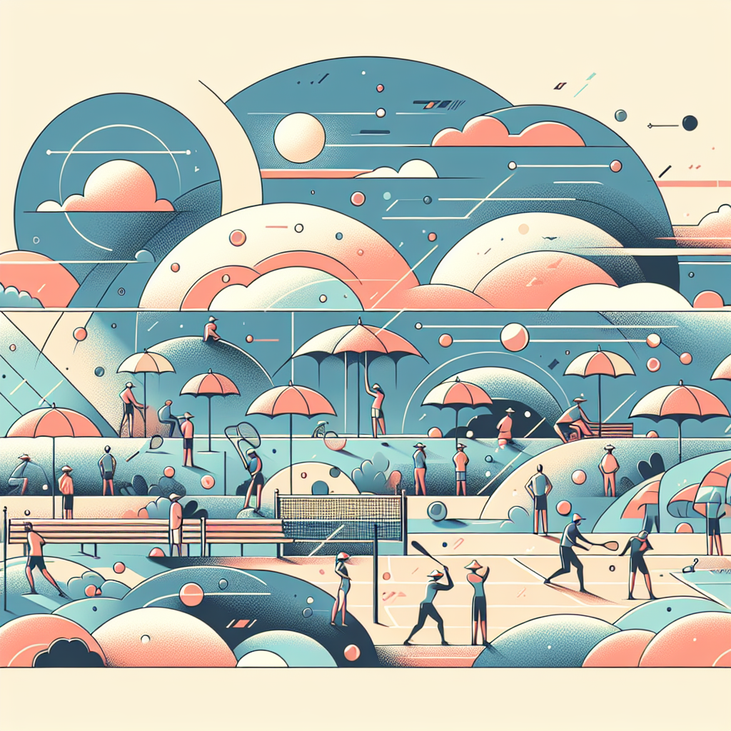 운동회에서 양산을 사용하는 모습