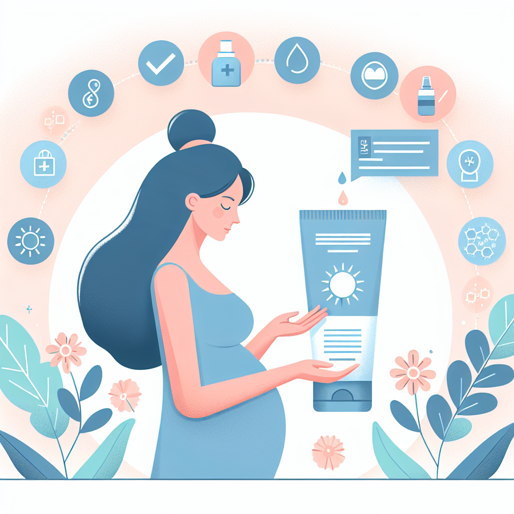 임산부용 자외선 차단제 성분표 확인하는 모습