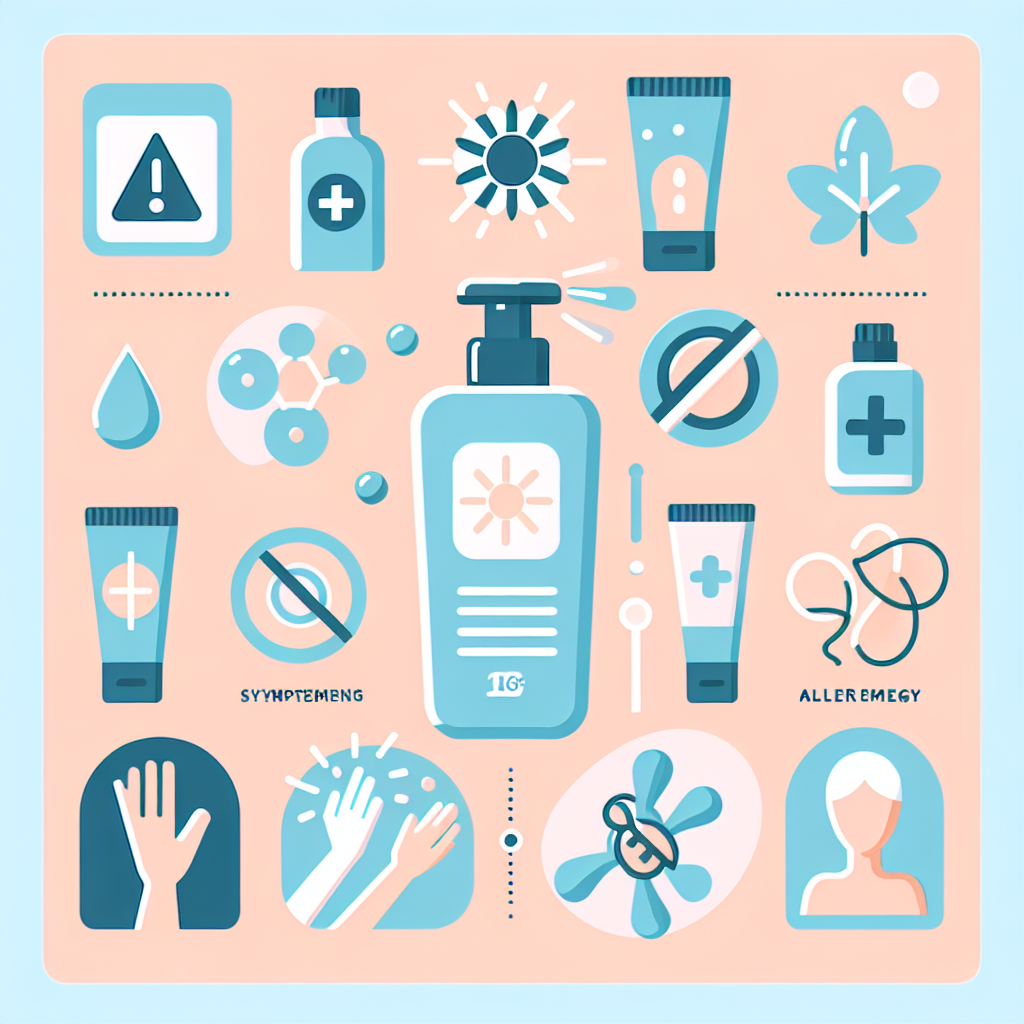 자외선 차단제 성분 알레르기 증상을 보여주는 이미지