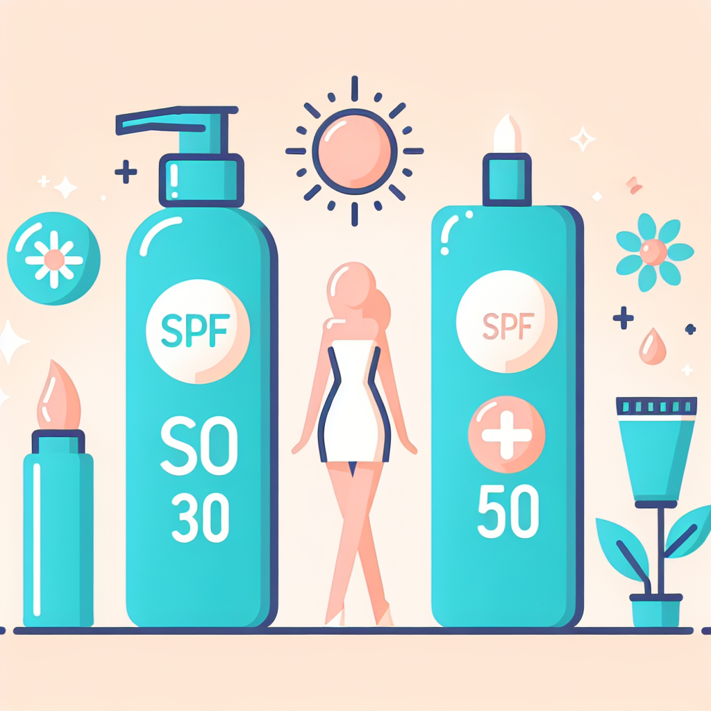 자외선 차단제 SPF 30과 50 비교 이미지