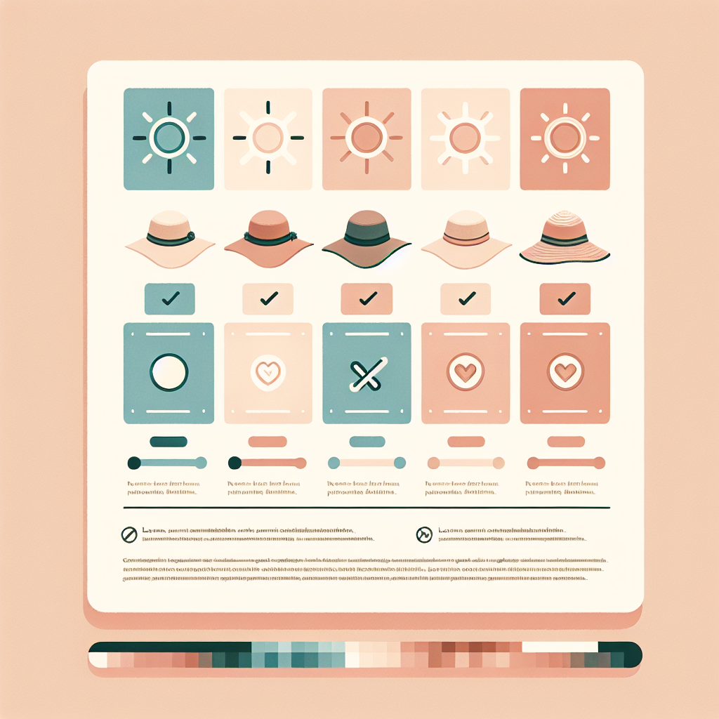 상황별 자외선 차단 모자 추천 차트