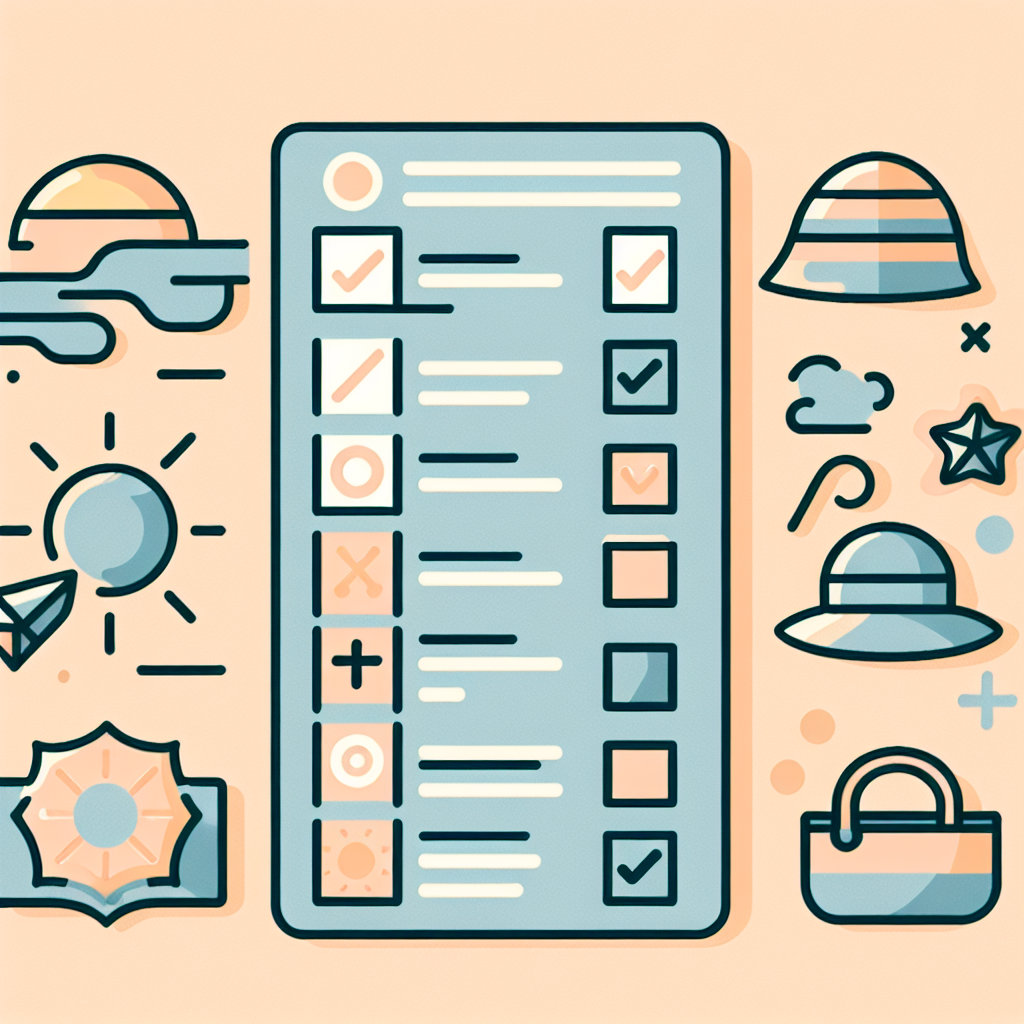 자외선 차단 모자 체크리스트 인포그래픽