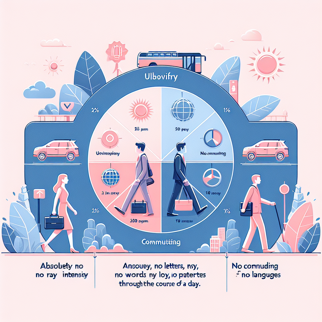 시간대별 자외선 강도와 통근 패턴 비교 차트